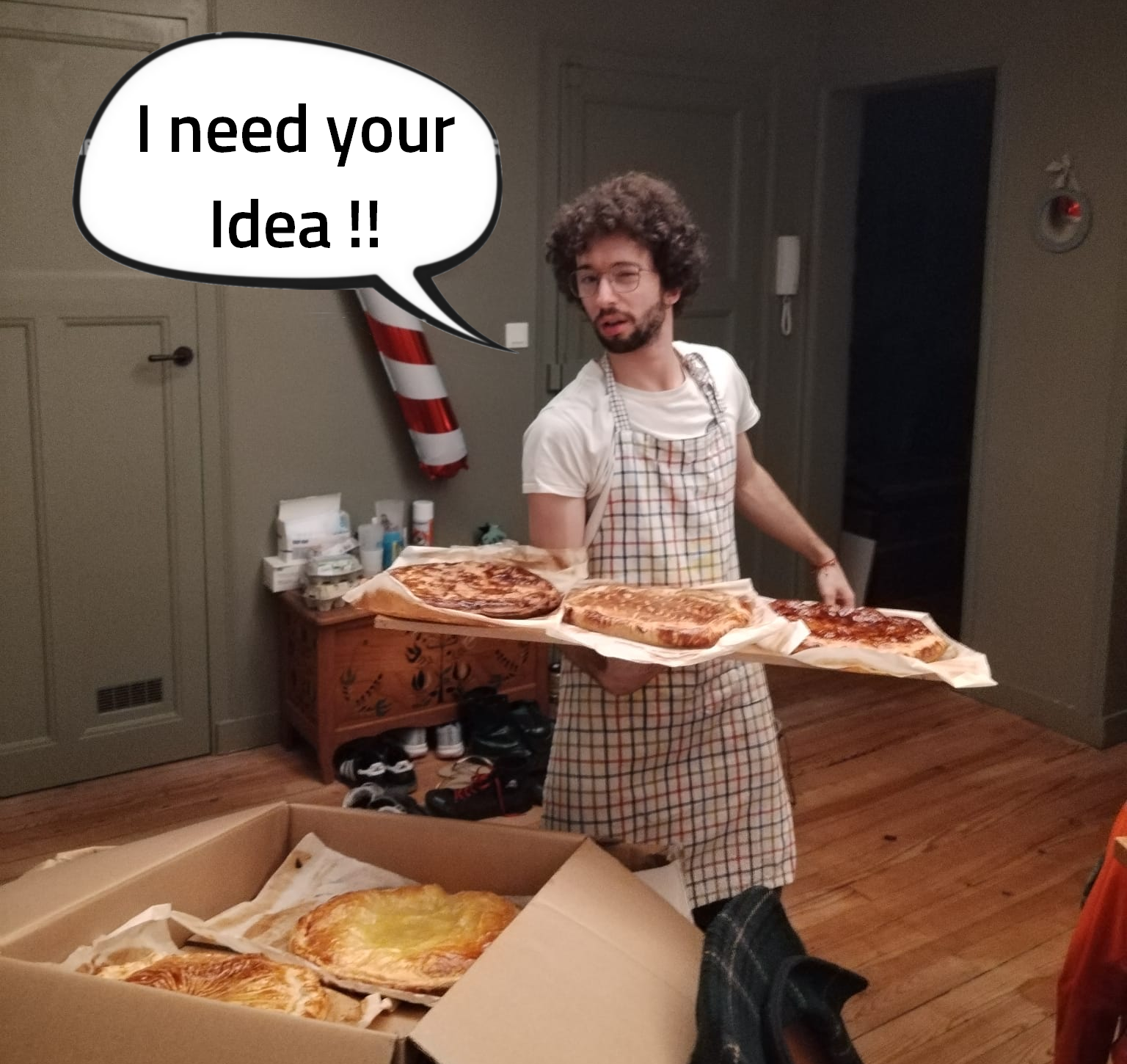 Maximilien is cooking galettes